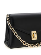 Black Leather Meridiana Shoulder Bag