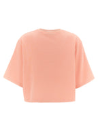 Cotton Crop Sweatshirt With Roma Embroidery
