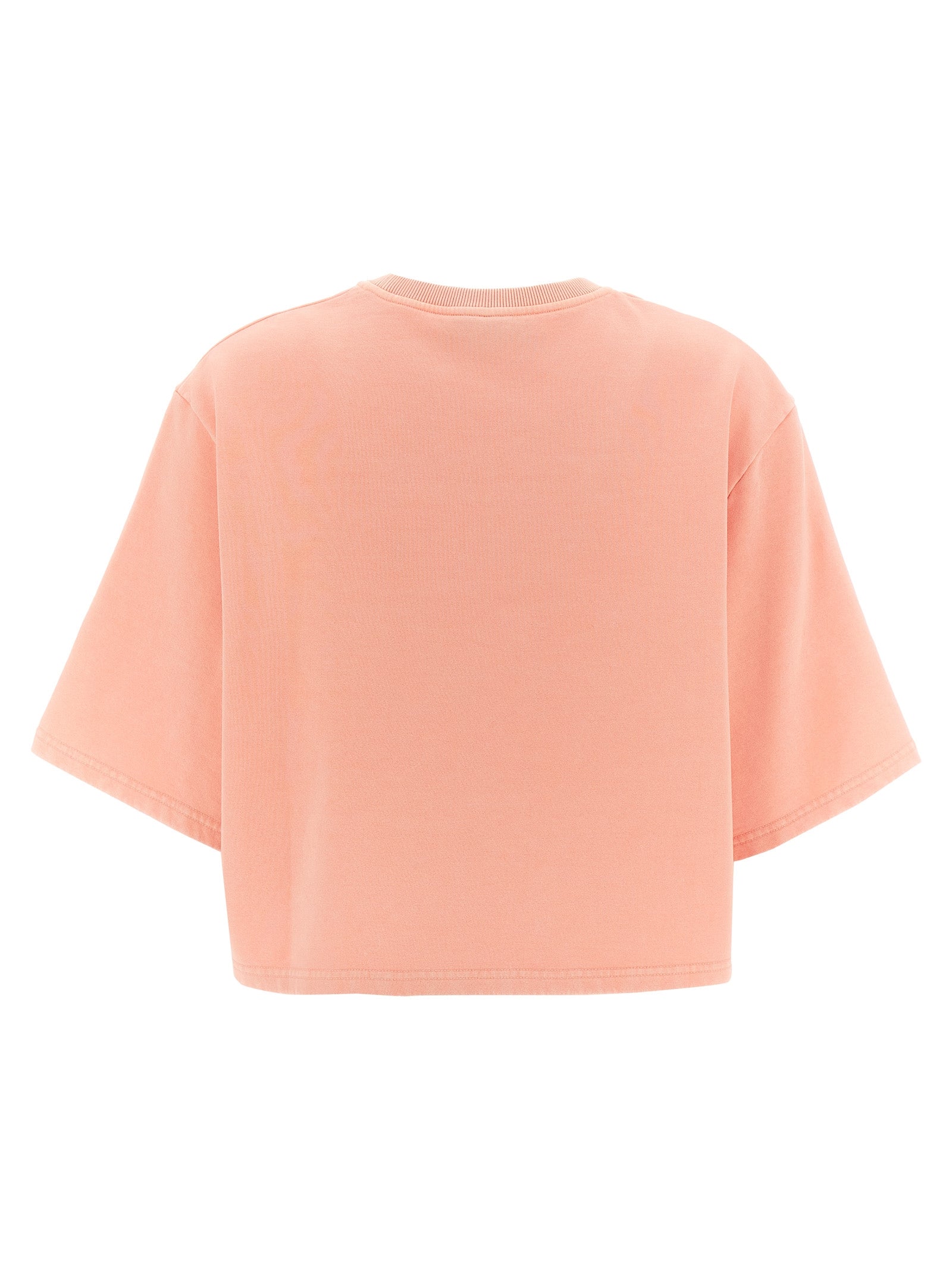 Cotton Crop Sweatshirt With Roma Embroidery