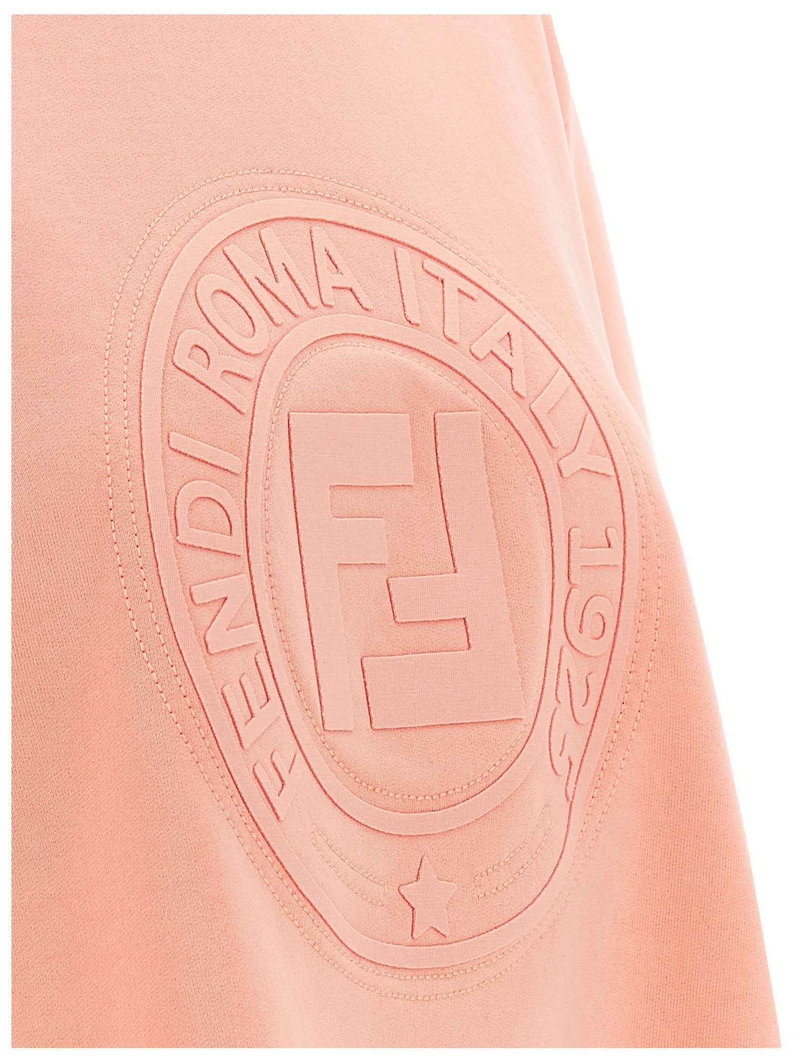 Cotton Crop Sweatshirt With Roma Embroidery
