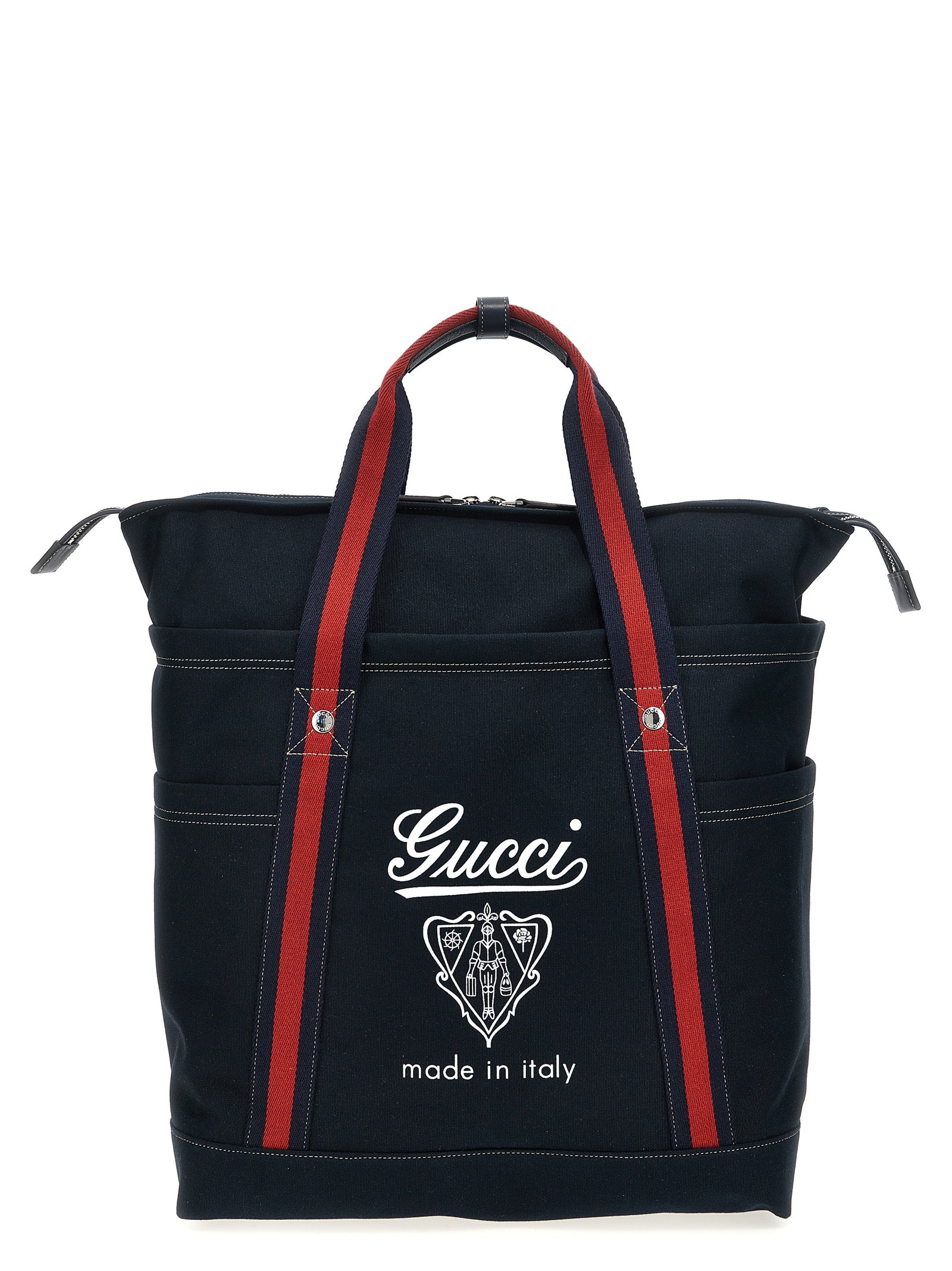 Large Blue Cotton Tote Bag