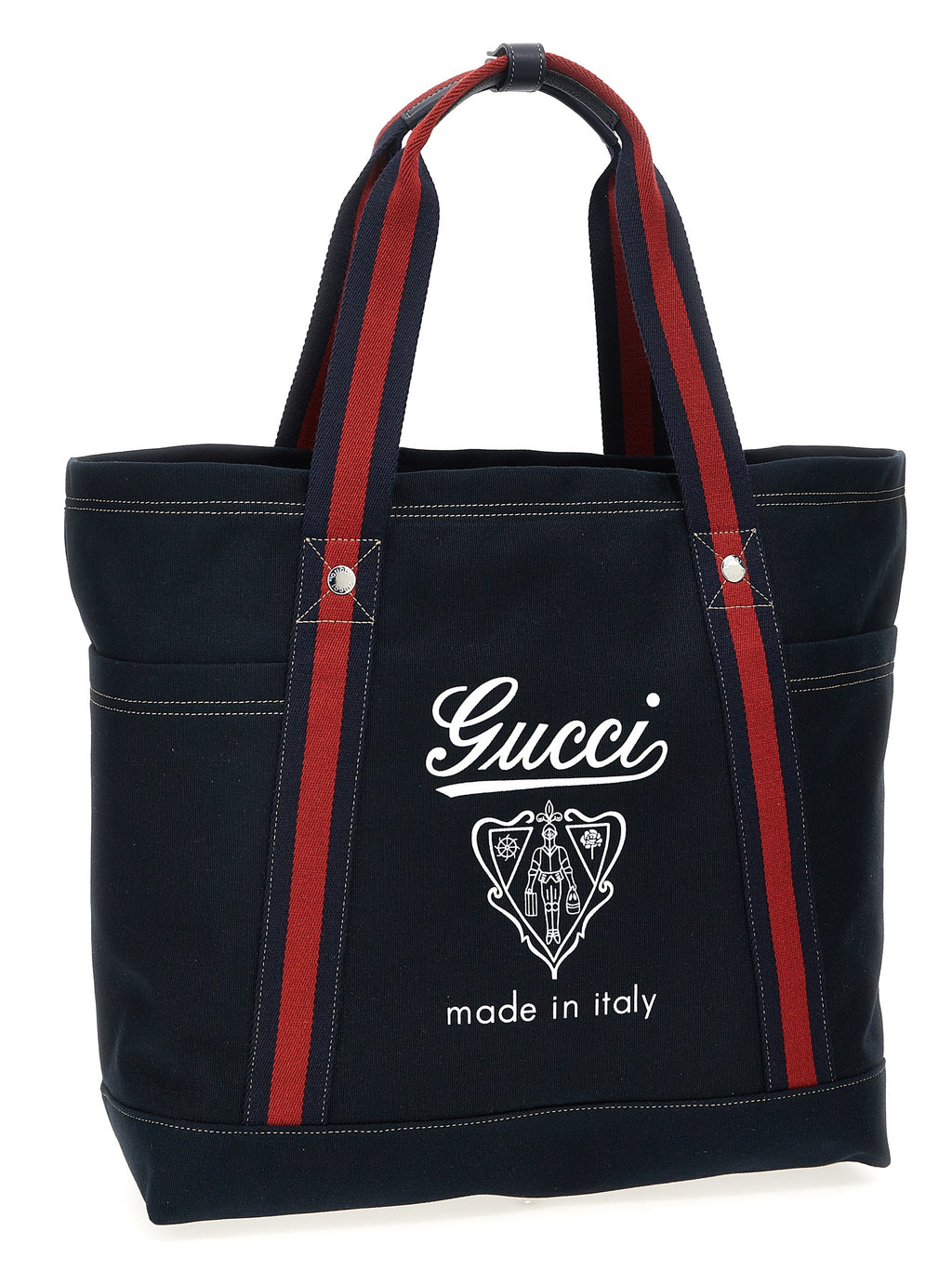 Large Blue Cotton Tote Bag