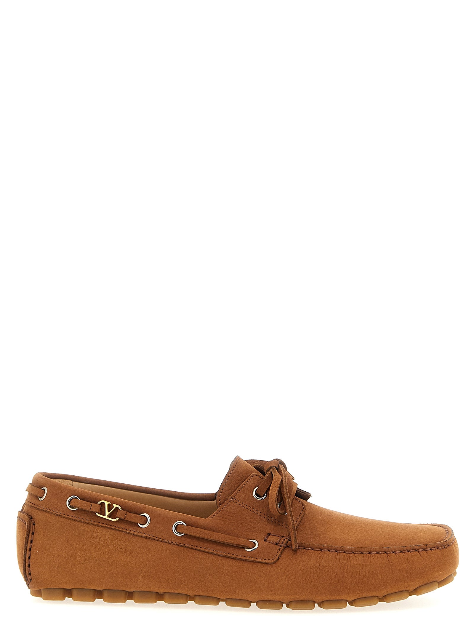 Brown Calfskin Driver Fastaway Loafers