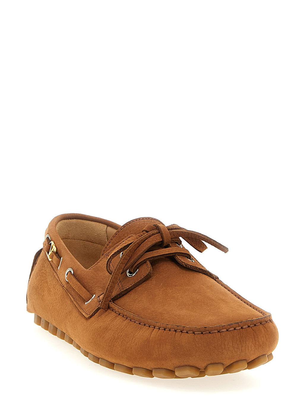 Brown Calfskin Driver Fastaway Loafers