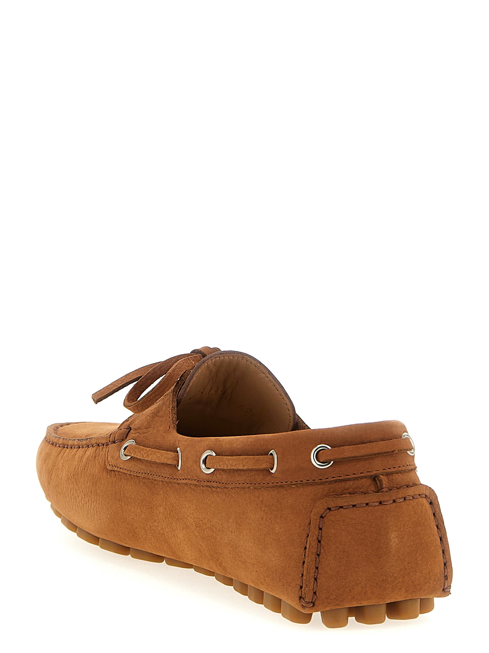 Brown Calfskin Driver Fastaway Loafers