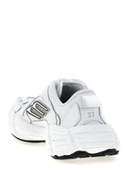 White Cowhide Leather Monday Sneakers