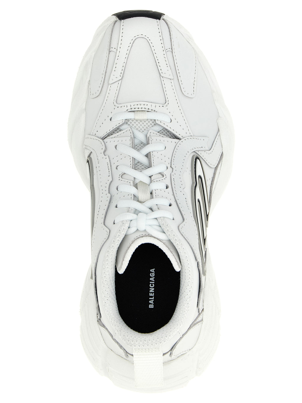 White Cowhide Leather Monday Sneakers