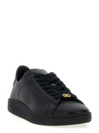 Black Calfskin Low Top Sneakers