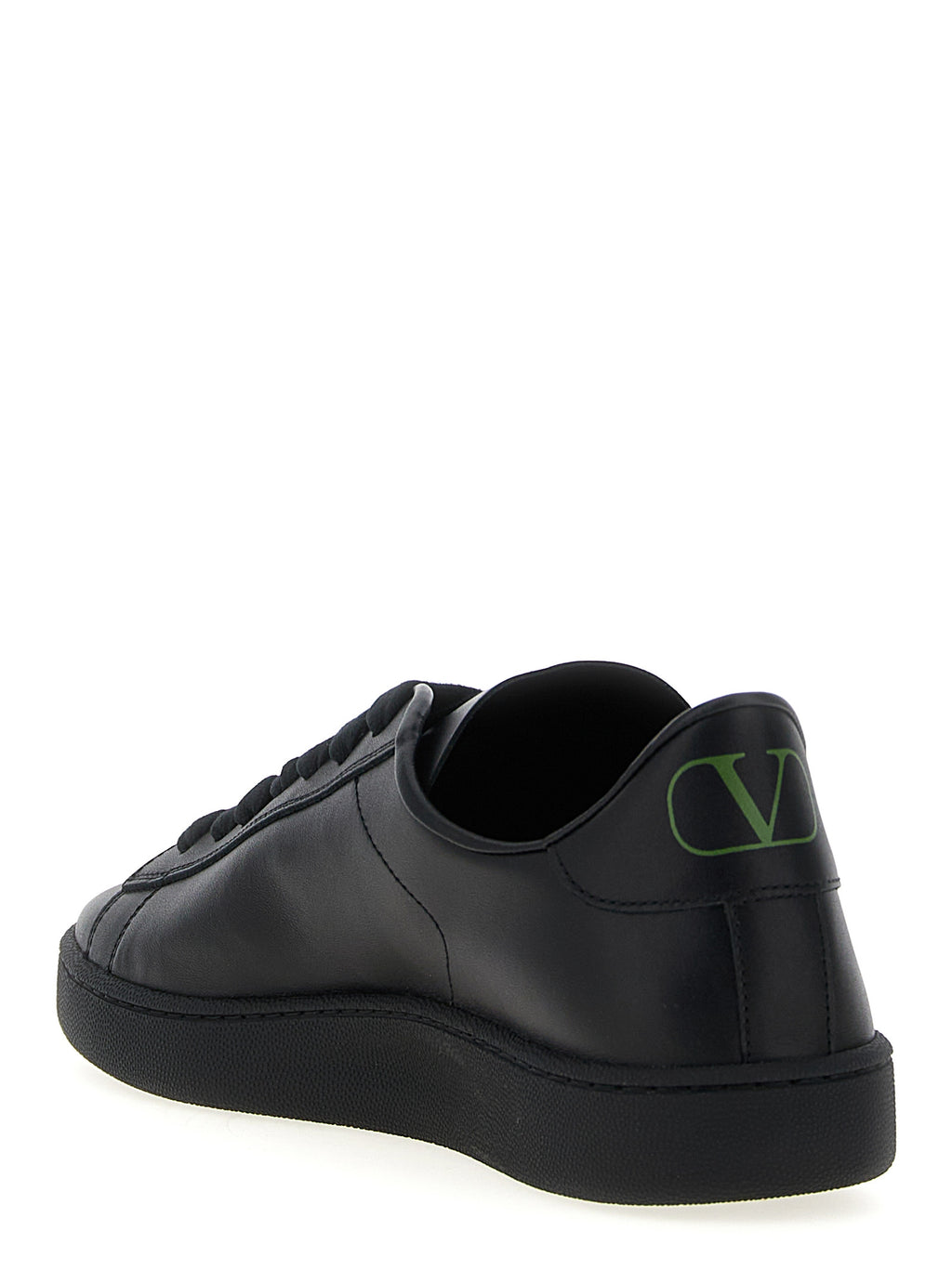 Black Calfskin Low Top Sneakers