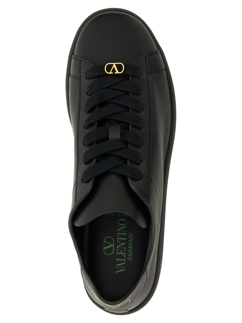 Black Calfskin Low Top Sneakers