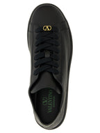 Black Calfskin Low Top Sneakers
