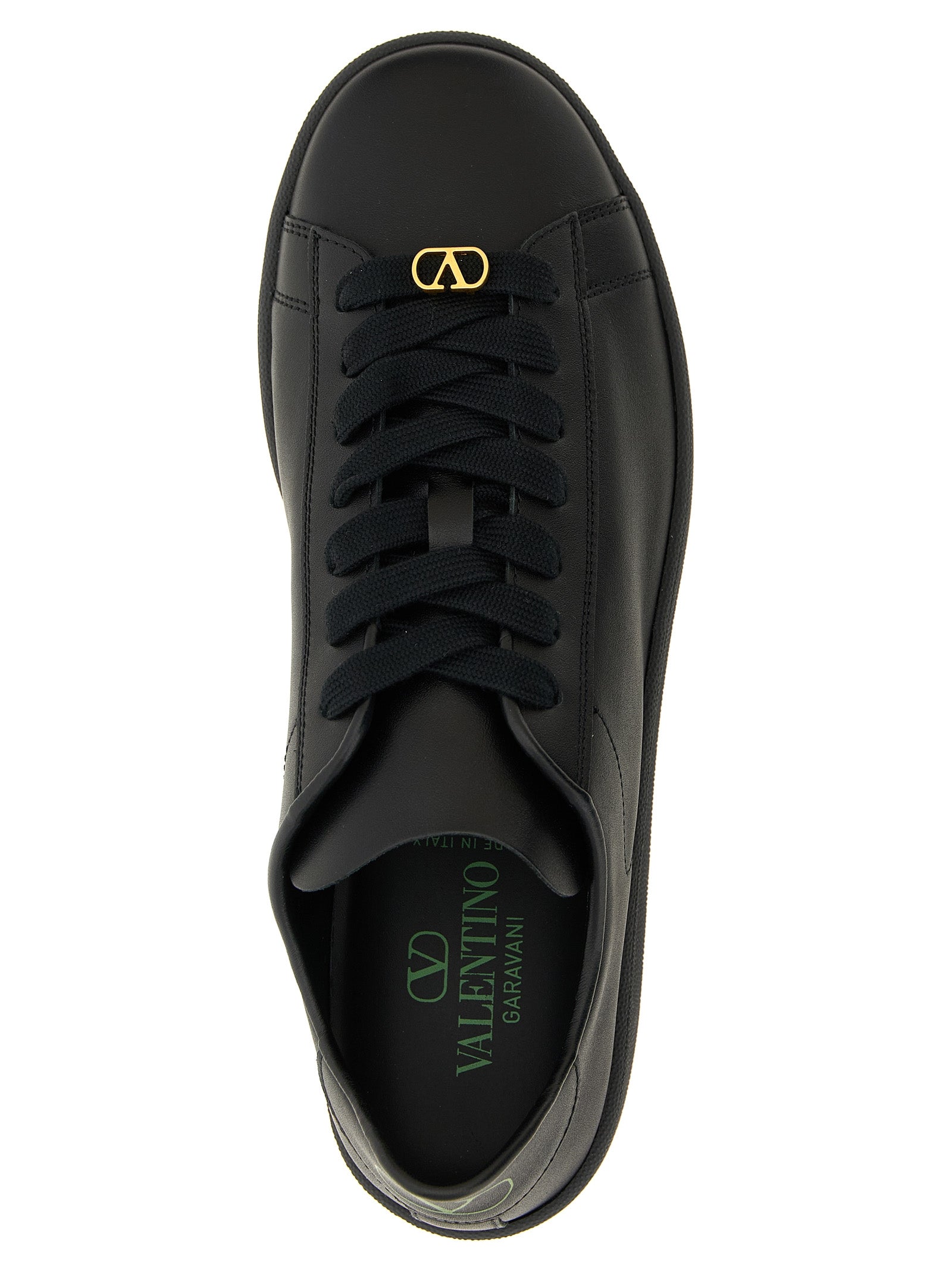 Black Calfskin Low Top Sneakers