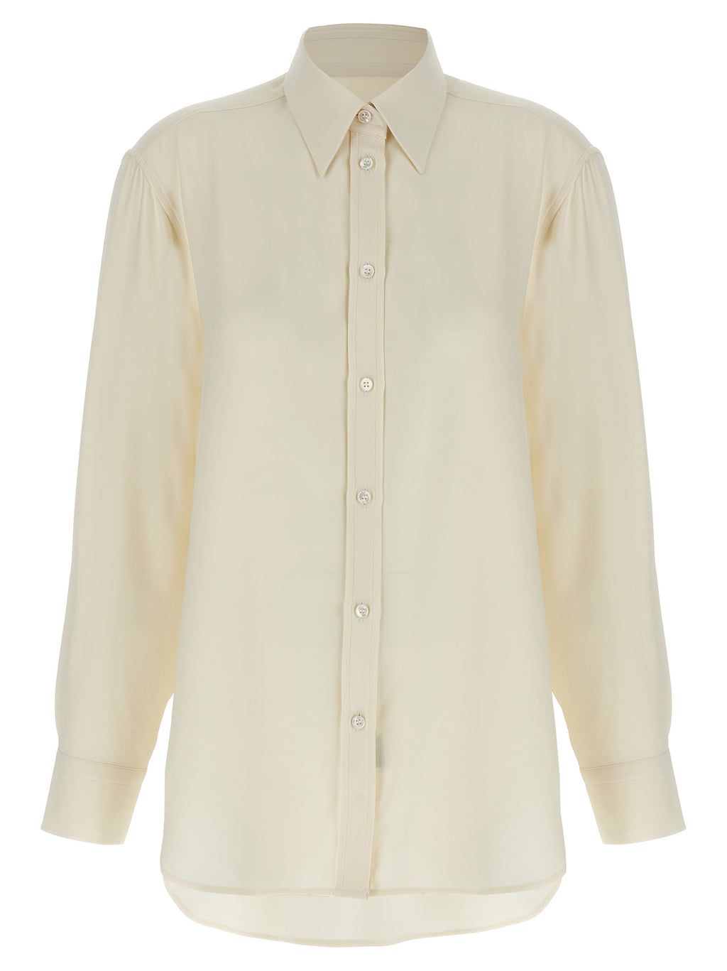 White Silk Cady Shirt