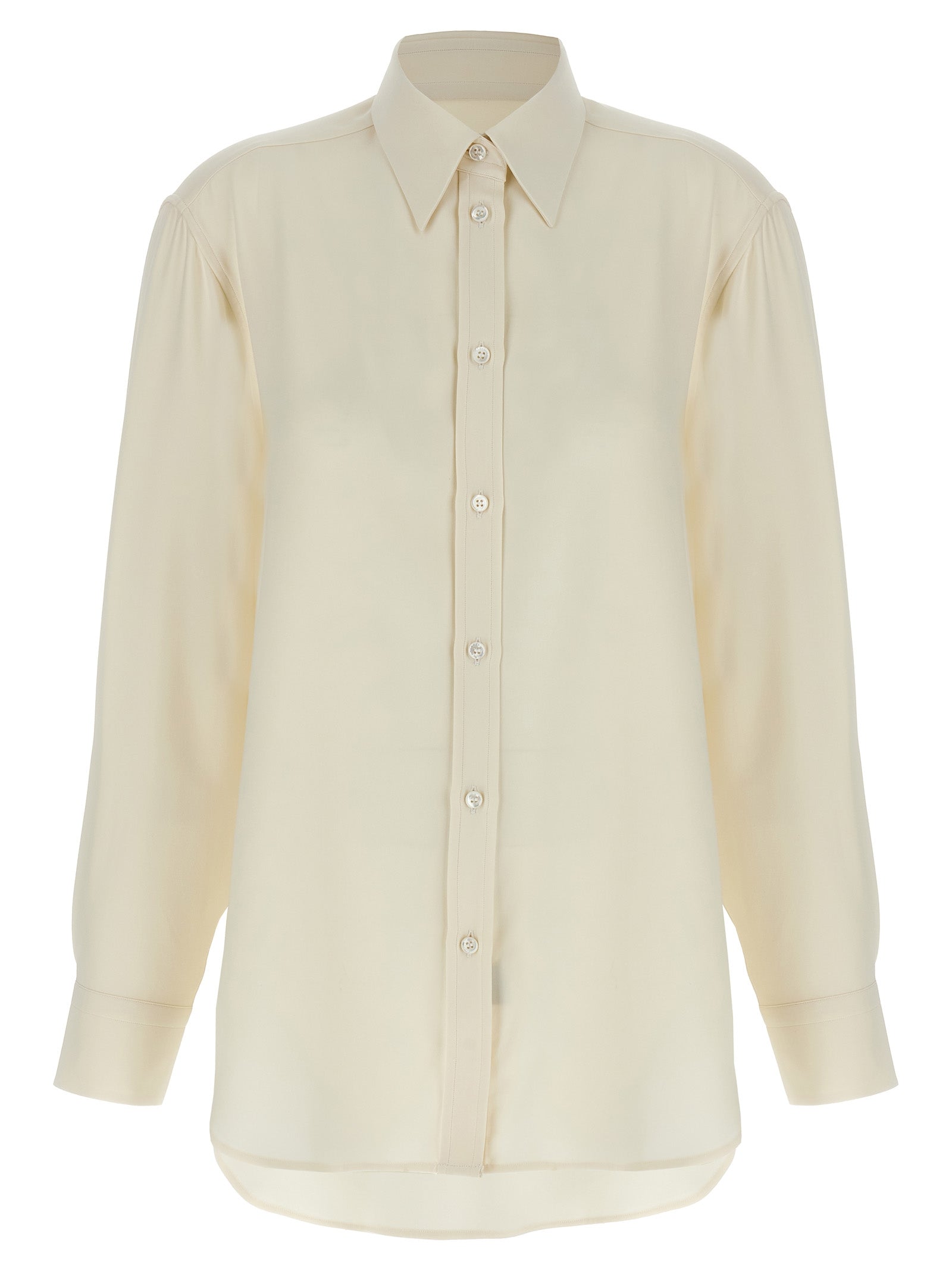 White Silk Cady Shirt