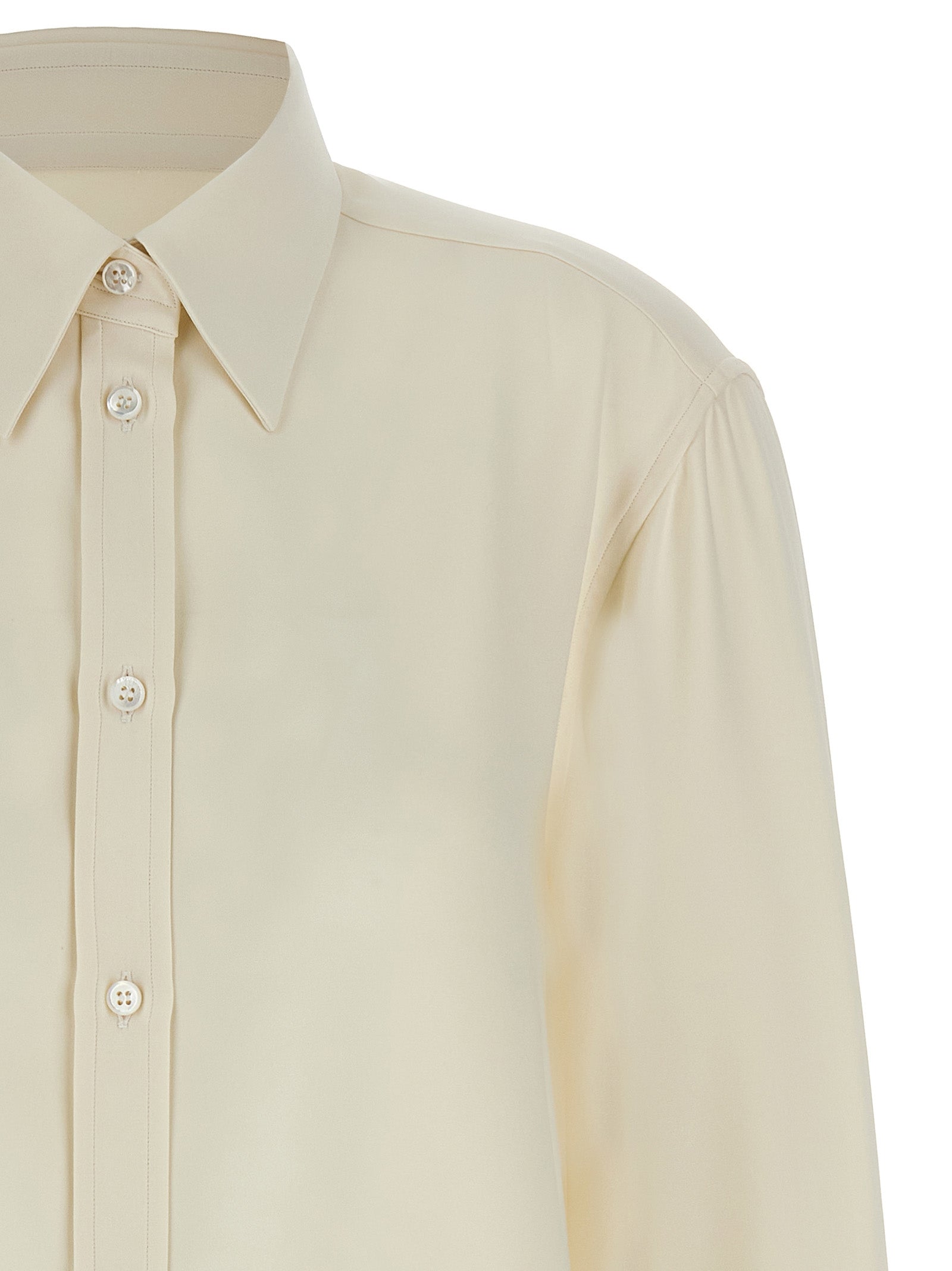 White Silk Cady Shirt