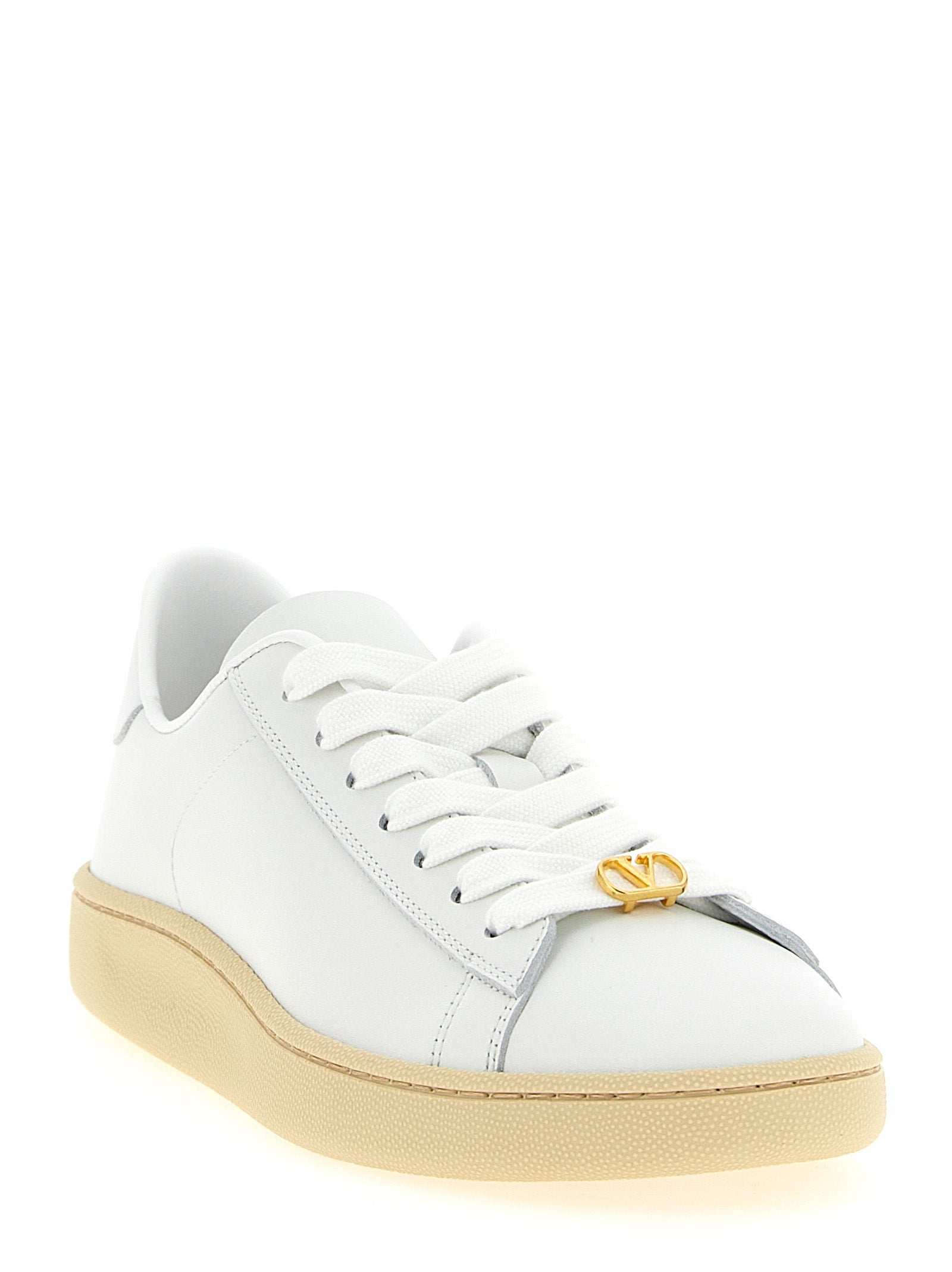 White Calfskin Royco Sneakers