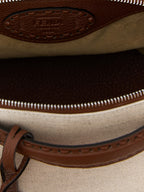 Medium By The Way Soft Beige Canvas Hammered Leather Handbag