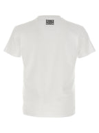 White Cotton T-Shirt With Postcards Patch