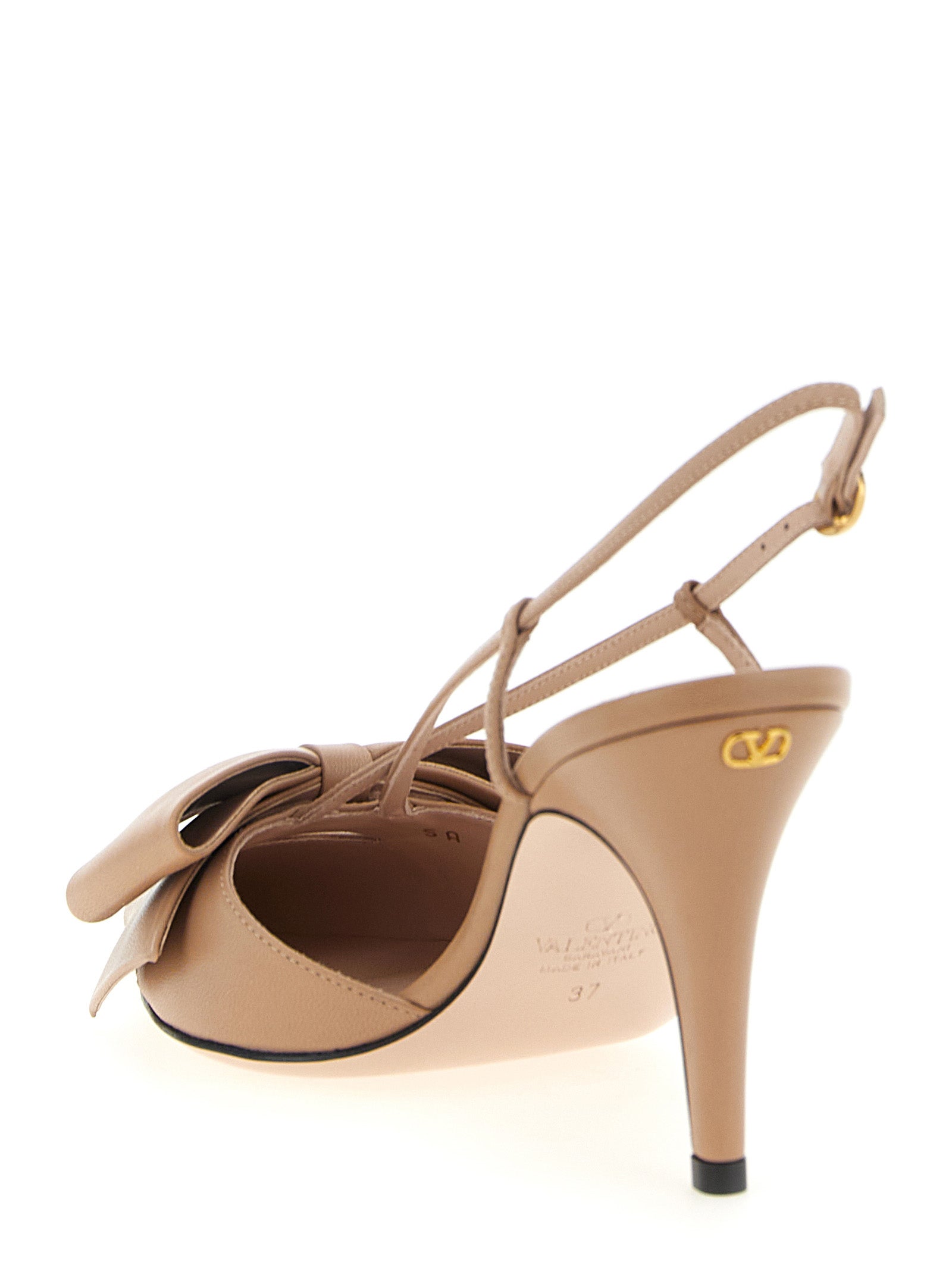 Kidskin Leather Bowow Slingbacks