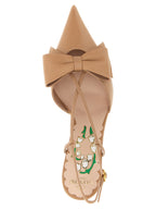 Kidskin Leather Bowow Slingbacks