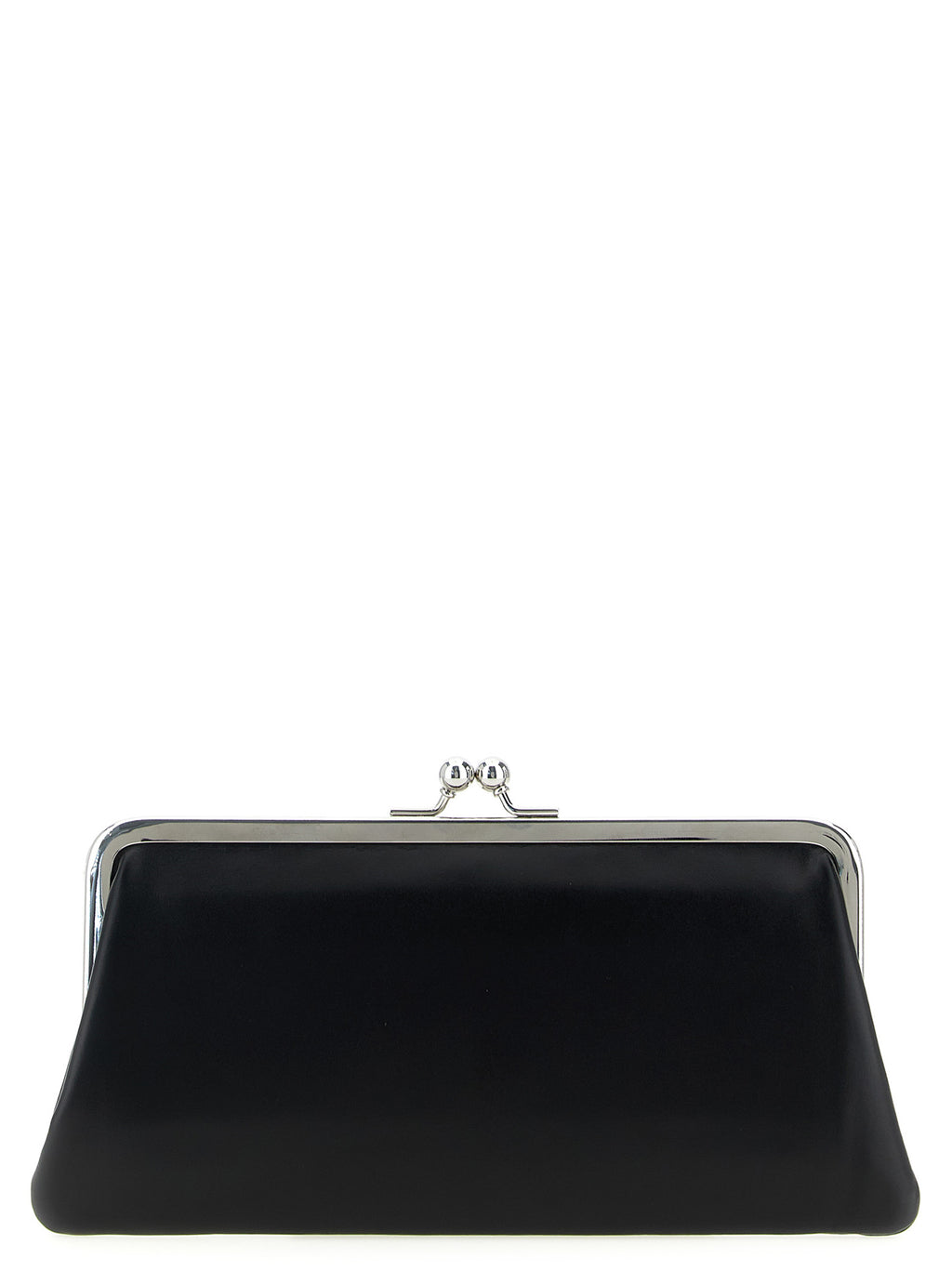 Black Cowhide Classic Clasp Wallet