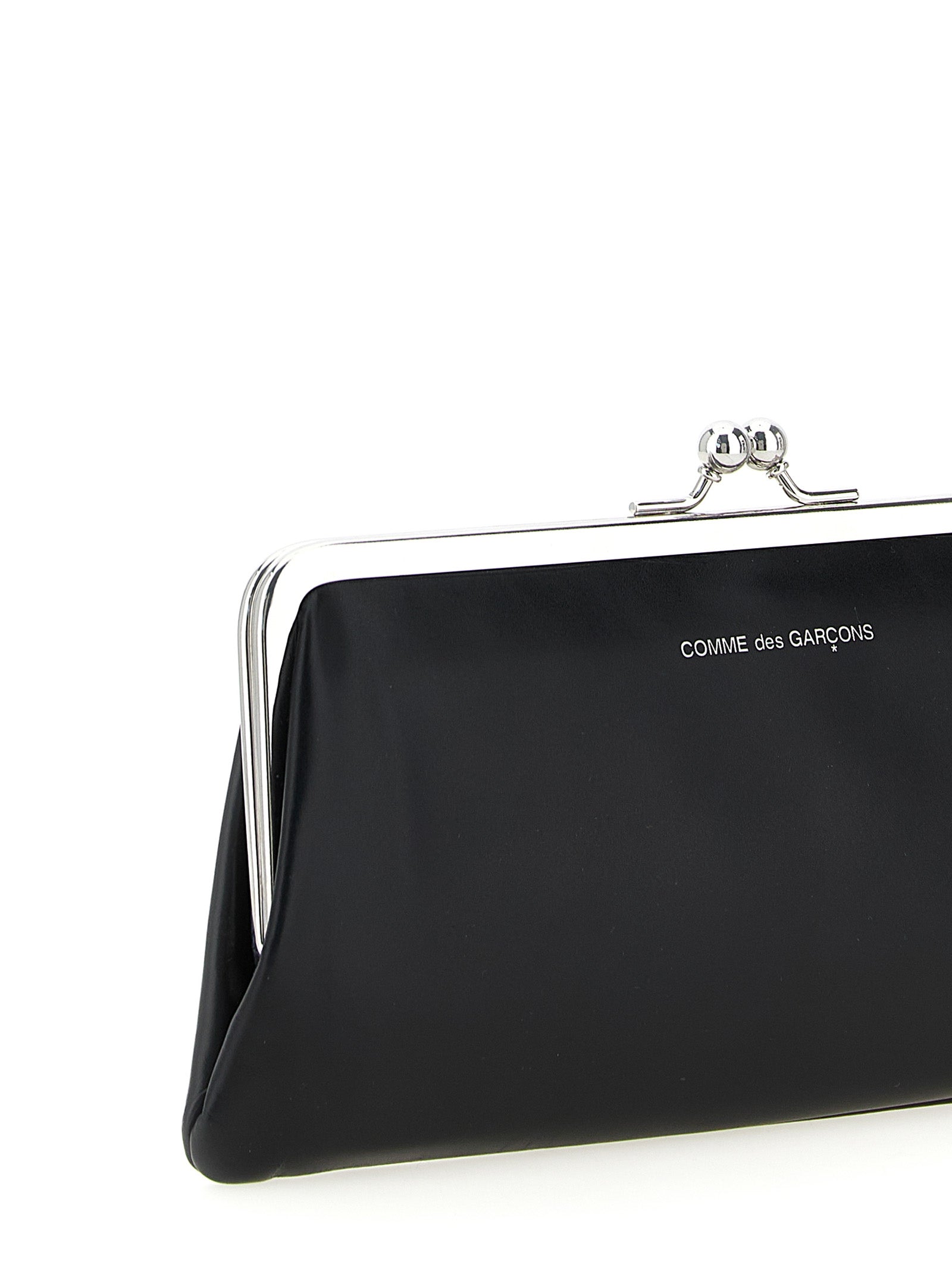 Black Cowhide Classic Clasp Wallet