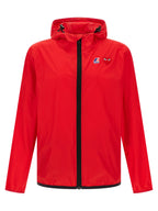 Red Nylon Shell Jacket Play x Kway Hooded Waterproof