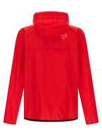 Red Nylon Shell Jacket Play x Kway Hooded Waterproof