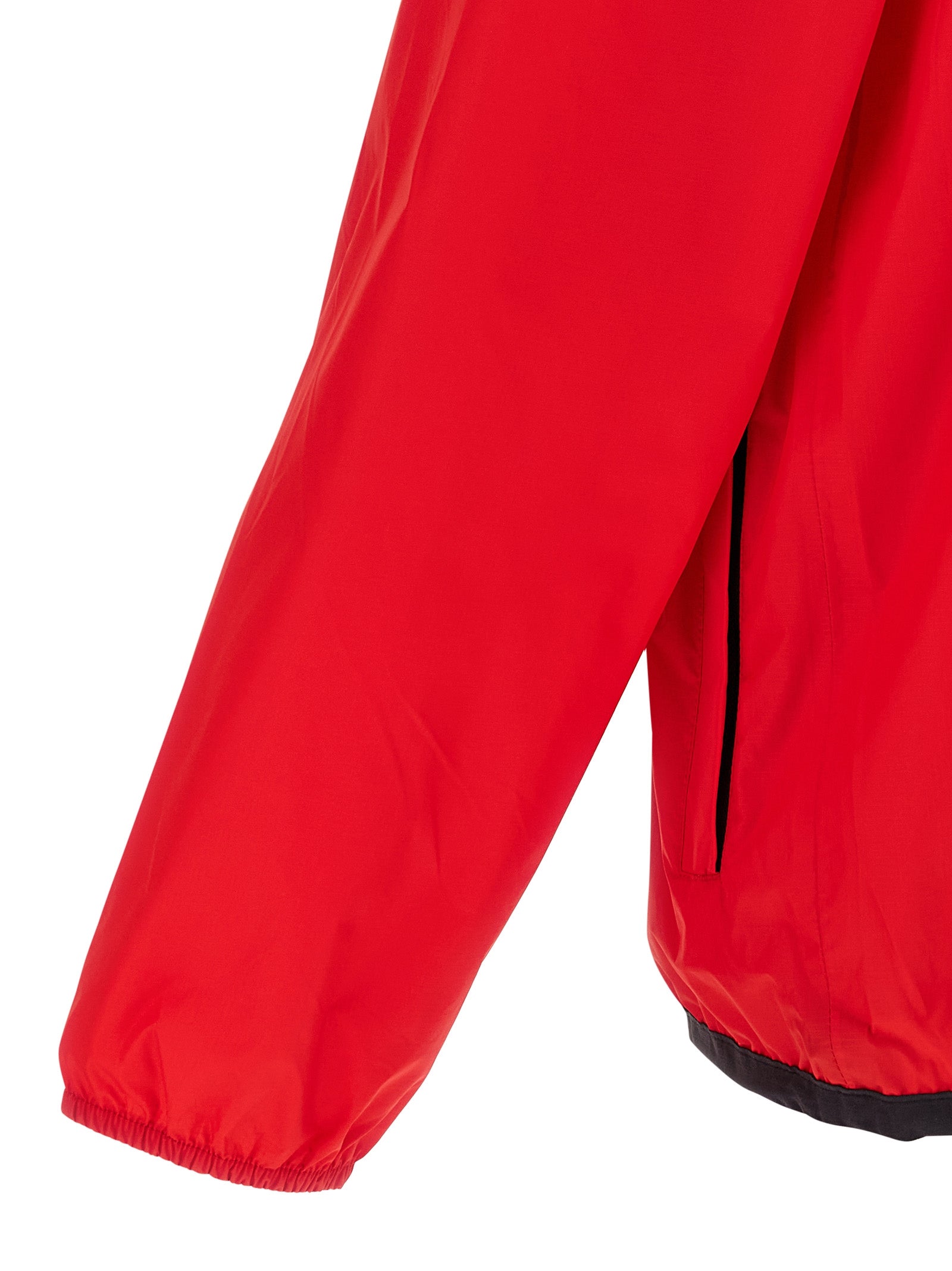 Red Nylon Shell Jacket Play x Kway Hooded Waterproof