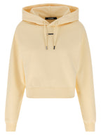Gros-Grain Beige Cotton Hoodie