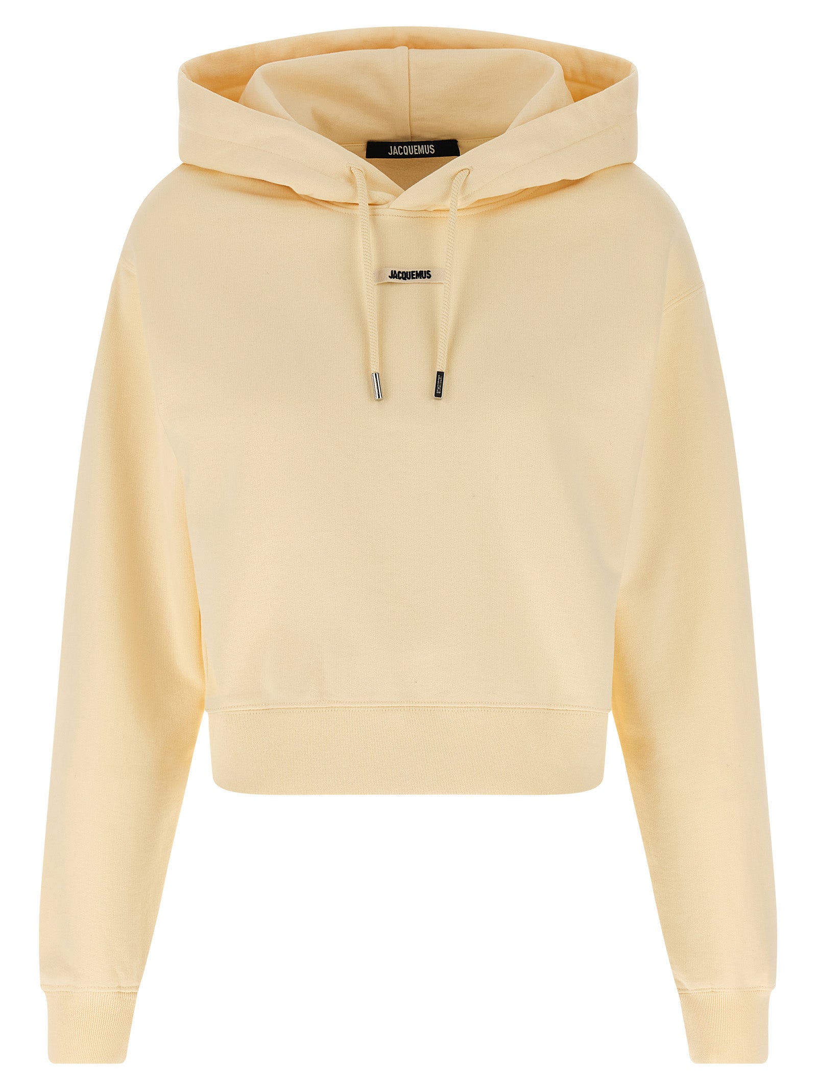 Gros-Grain Beige Cotton Hoodie