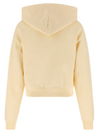 Gros-Grain Beige Cotton Hoodie