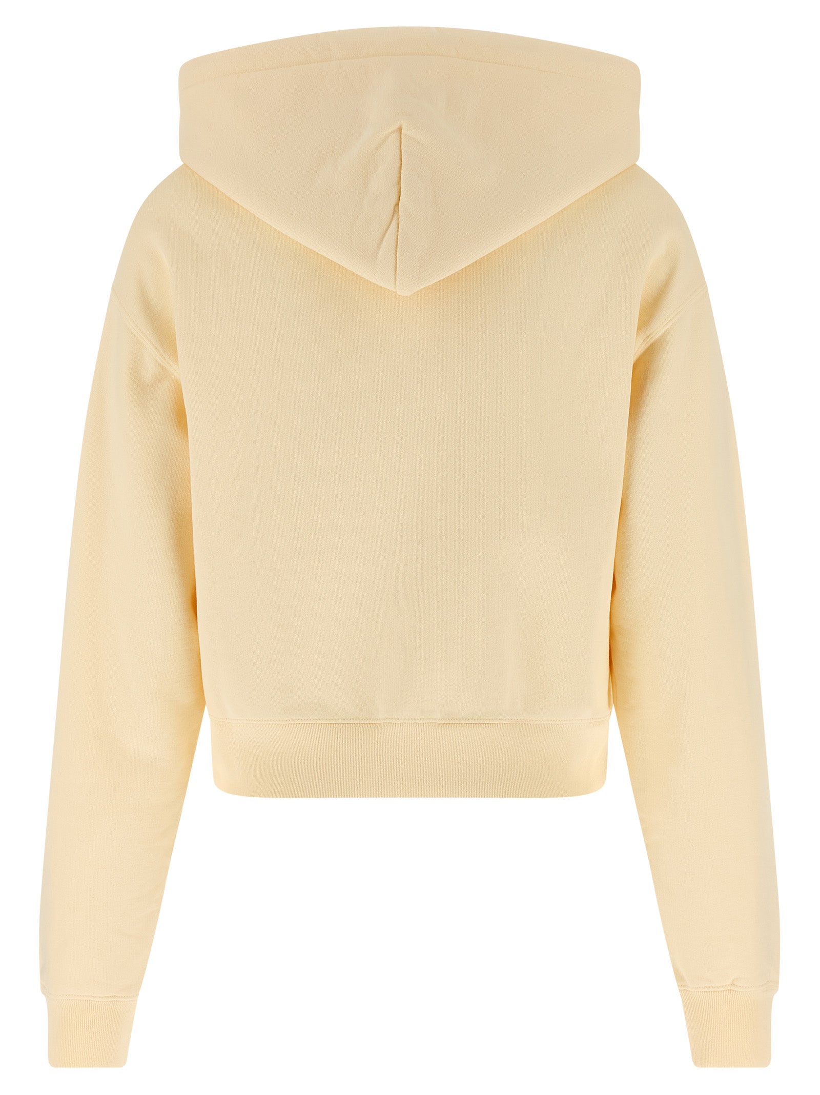 Gros-Grain Beige Cotton Hoodie