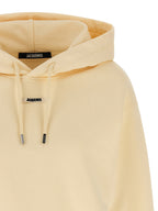 Gros-Grain Beige Cotton Hoodie