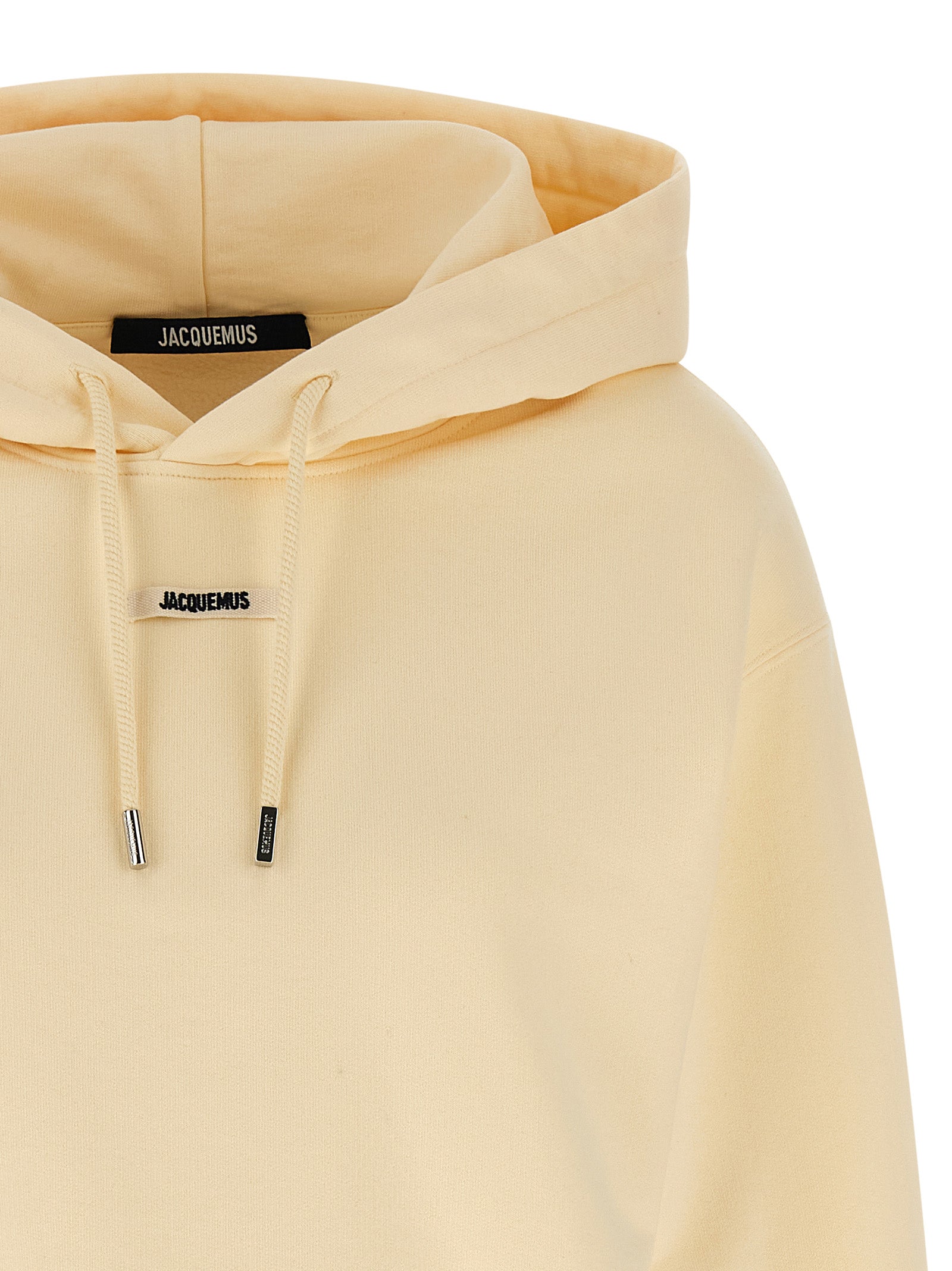 Gros-Grain Beige Cotton Hoodie