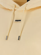 Gros-Grain Beige Cotton Hoodie