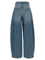 Cotton High‑Waisted Le De‑Nimes Ovalo Jeans