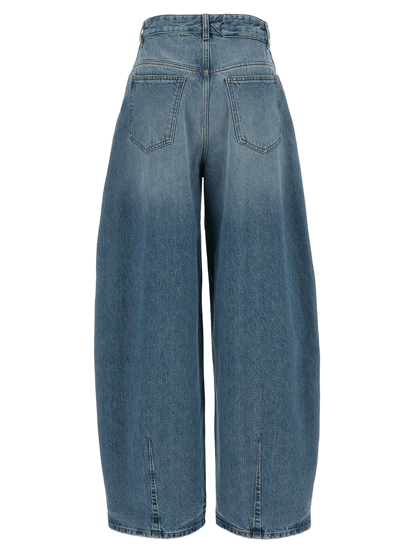 Cotton High‑Waisted Le De‑Nimes Ovalo Jeans