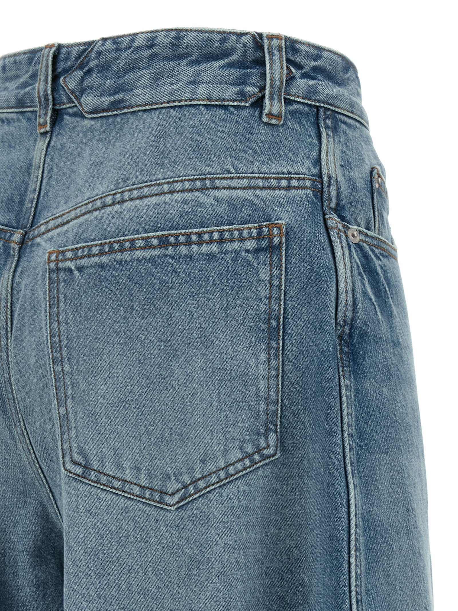 Cotton High‑Waisted Le De‑Nimes Ovalo Jeans