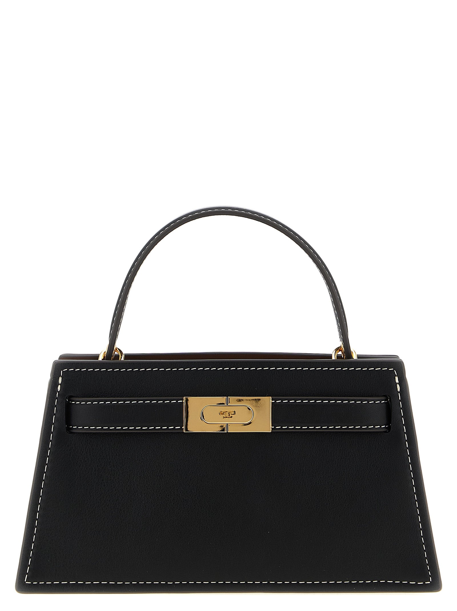 Petite Lee Radziwill Black Cowhide Handbag
