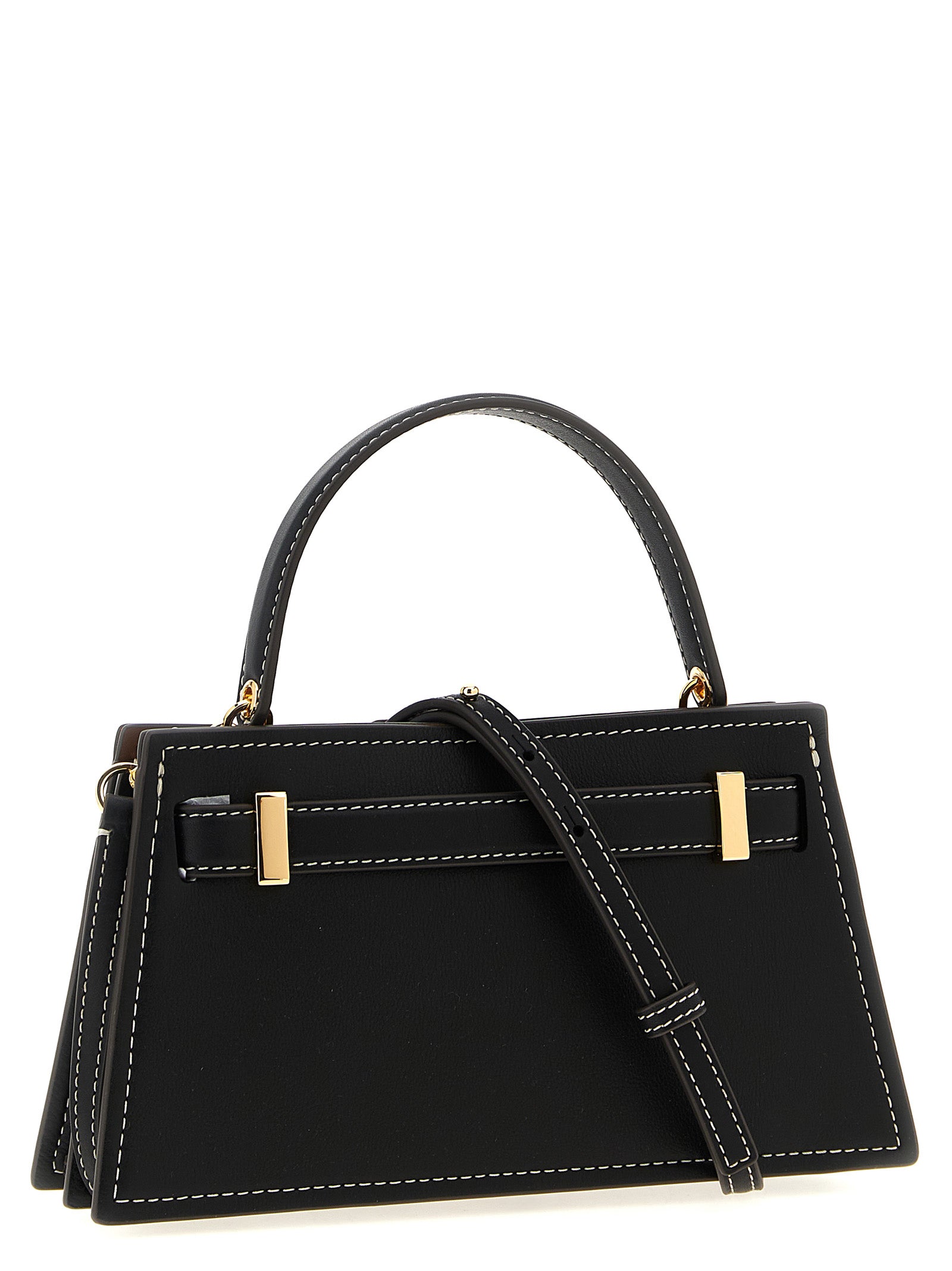 Petite Lee Radziwill Black Cowhide Handbag