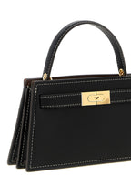 Petite Lee Radziwill Black Cowhide Handbag