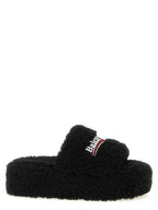 Polyester Furry Platform Slides