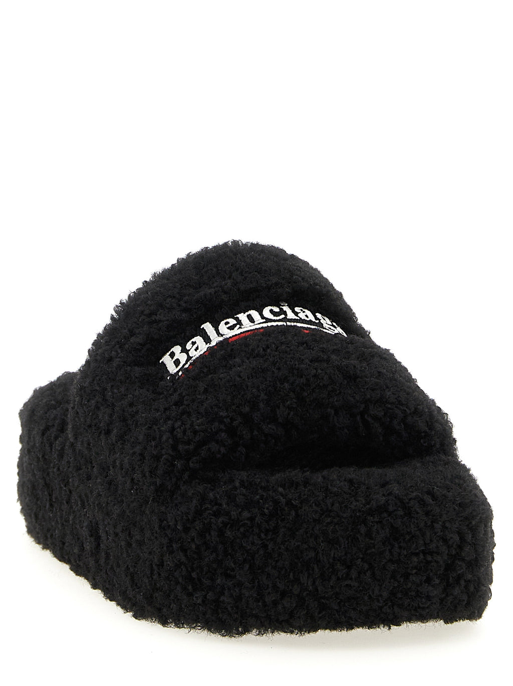 Polyester Furry Platform Slides
