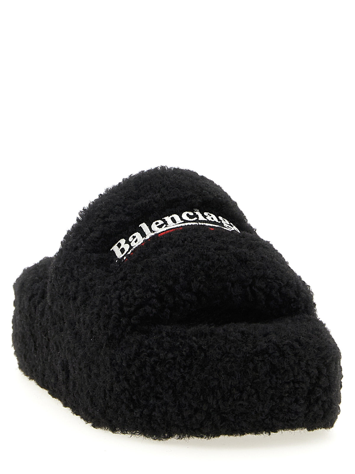 Polyester Furry Platform Slides