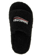 Polyester Furry Platform Slides