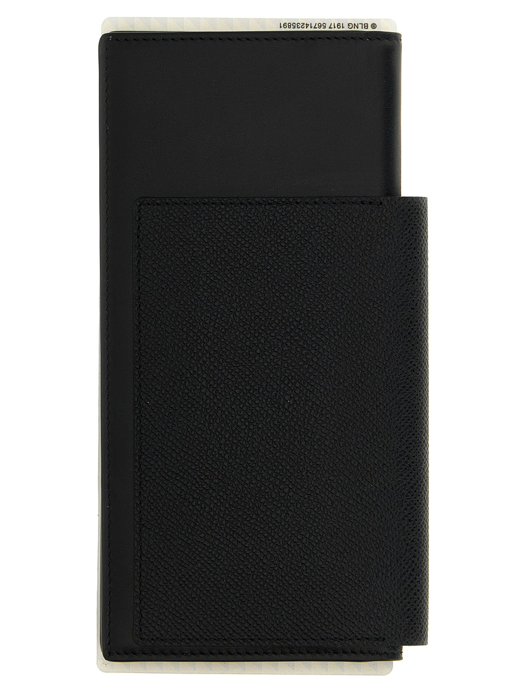 Black Calf Leather Passport Lungo Wallet