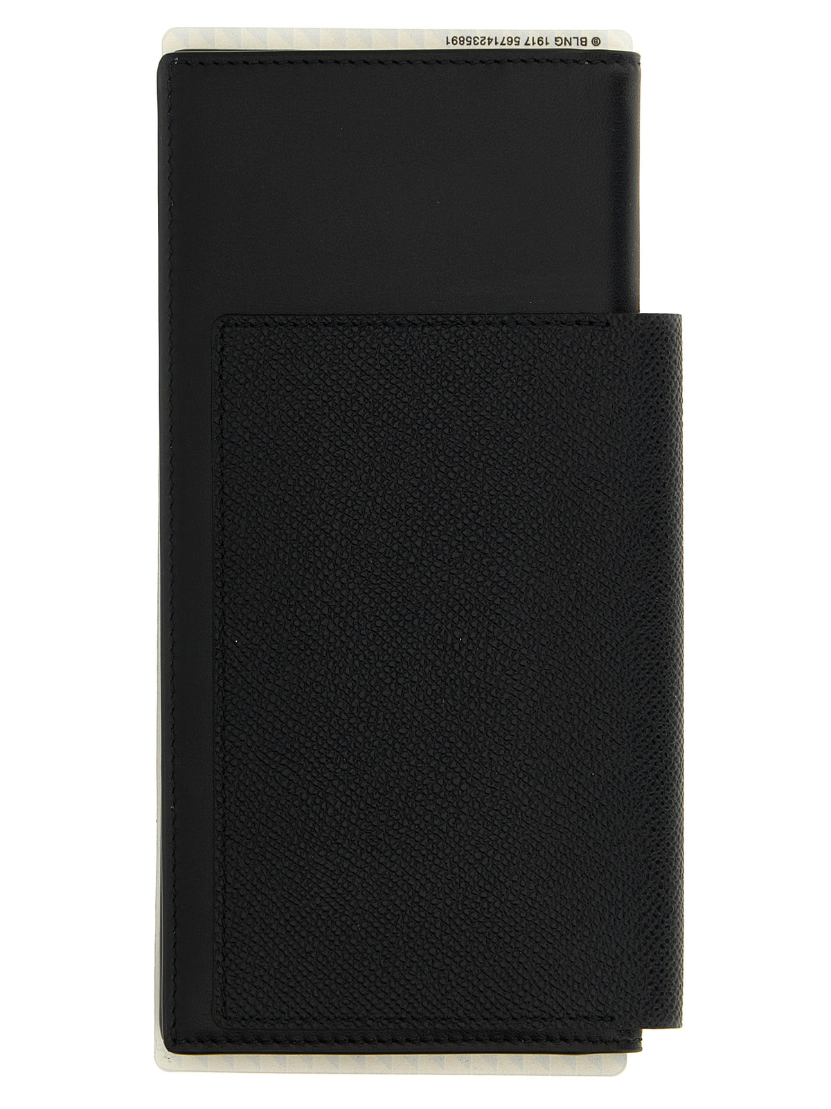Black Calf Leather Passport Lungo Wallet