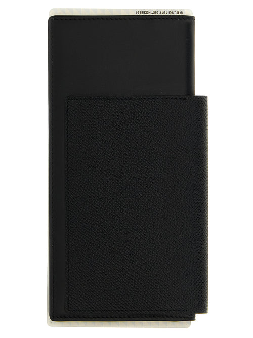 Black Calf Leather Passport Lungo Wallet