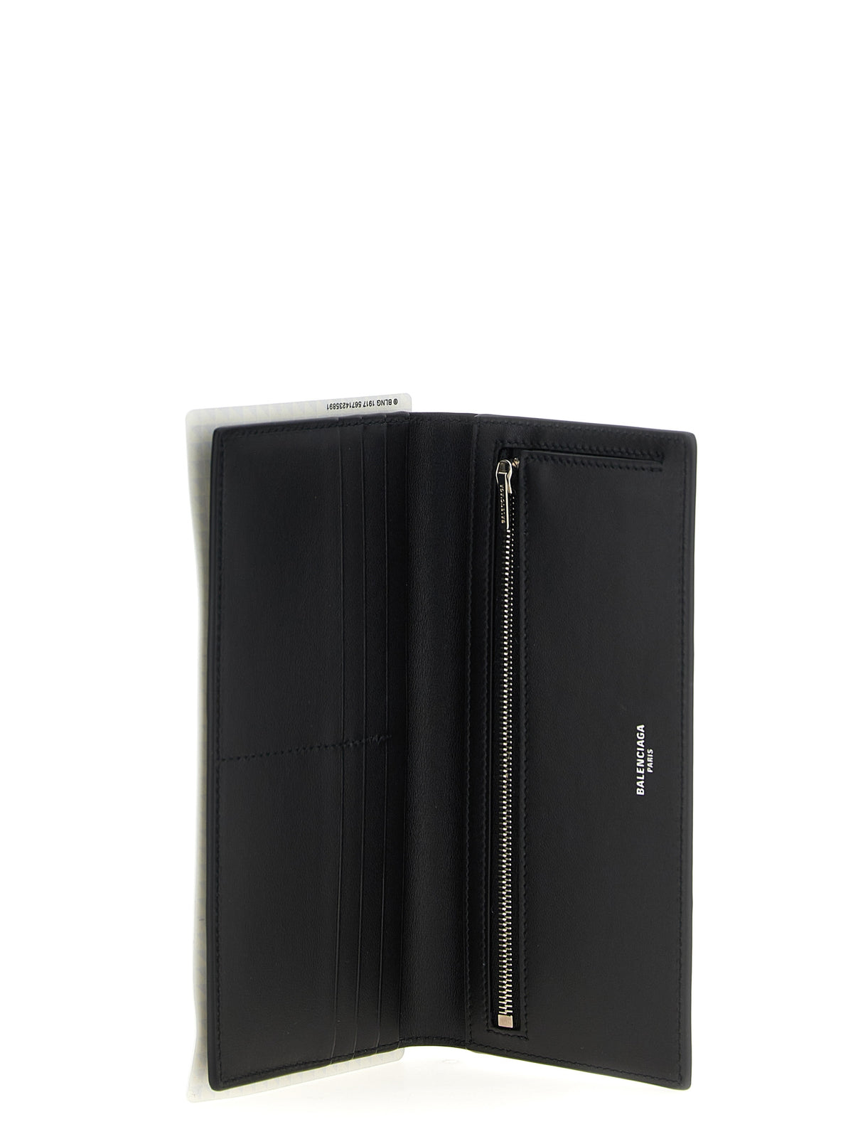 Black Calf Leather Passport Lungo Wallet